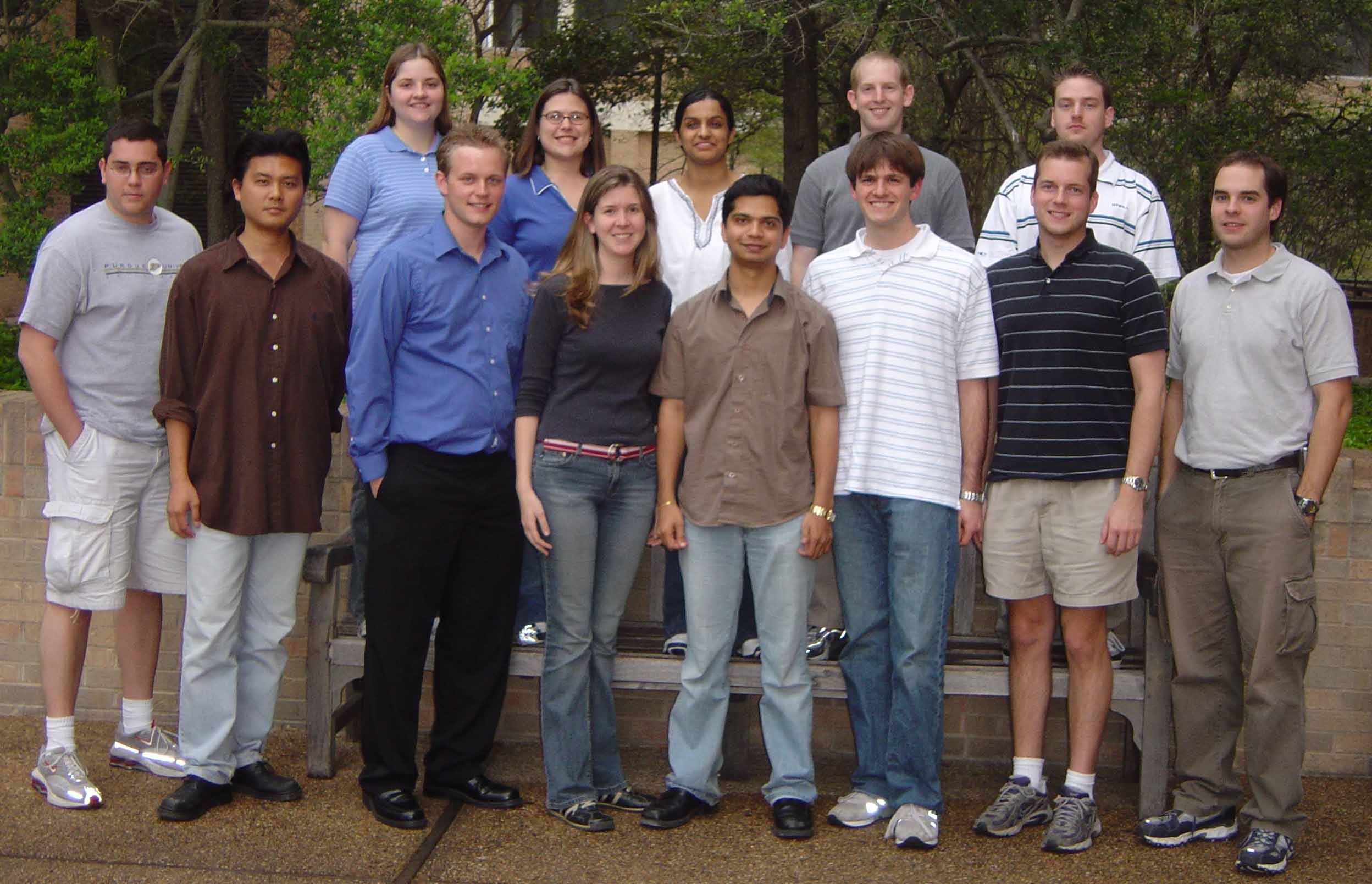 March 2004.  First row: Don Owens, Mamoru Fukuda, Terry Farmer, Hunter Lauten, Nikhil Kavimandan, Brock Thomas, Jay Blanchette, Zach Hilt.  Second row: Kristy Wood, Nicki Bergmann, Preeti Sood, Dan Barad, Jeff Wilson.